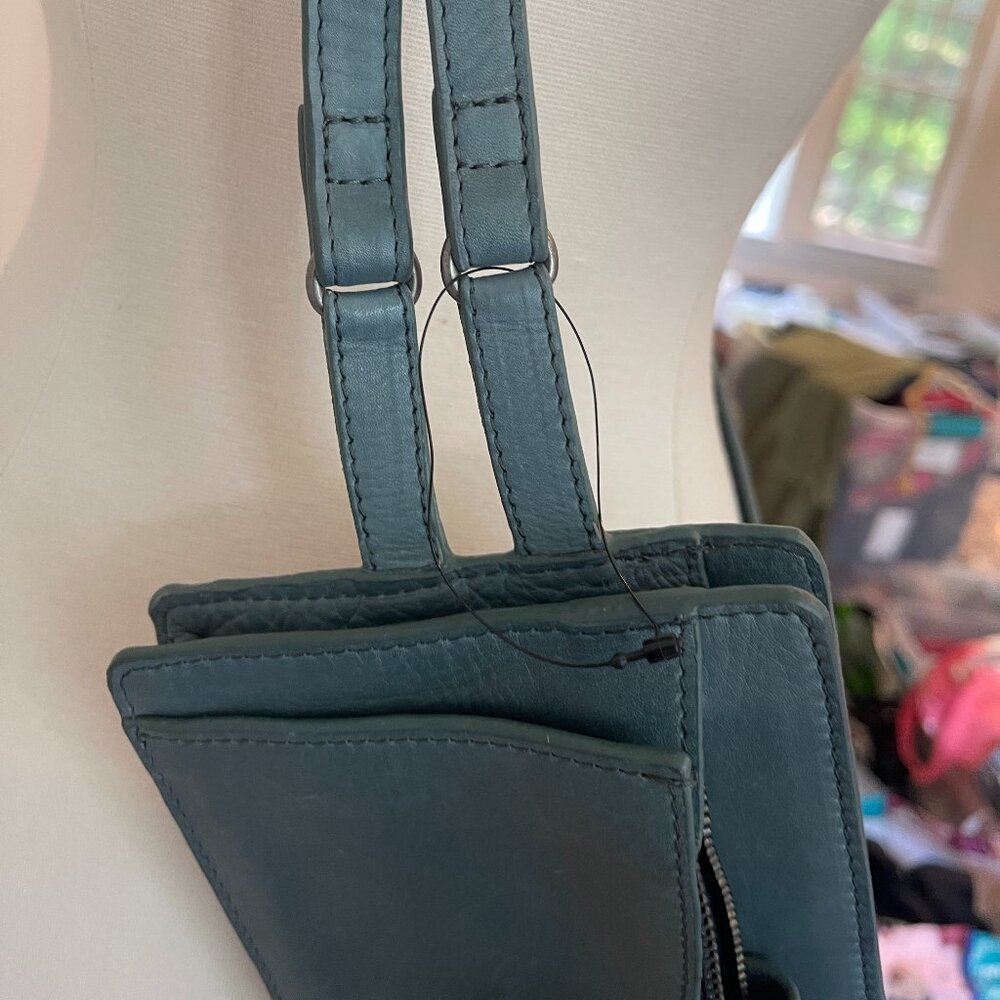 Free People Alley Leather Wallet in Lagoon NWOT - Picture 10 of 15